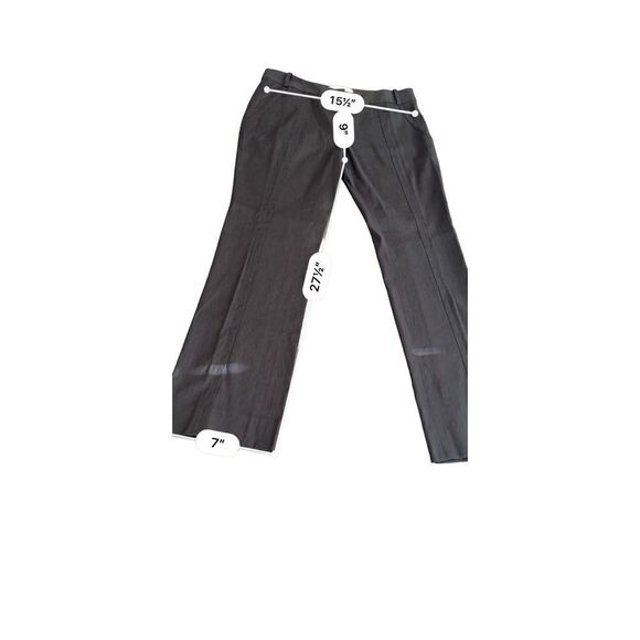 Diane Von Furstenberg Linen Blend Trouser Pants Black Size 6 - Picture 5 of 10